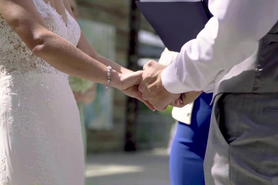 Still from a wedding video.