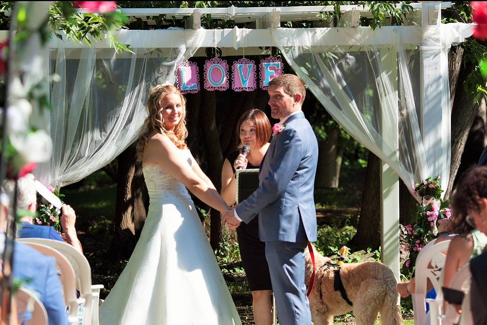 Ceremony on the garden