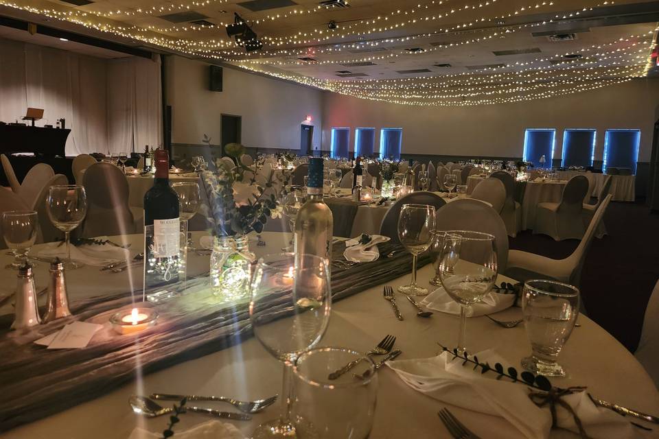 Banquet hall- string lights