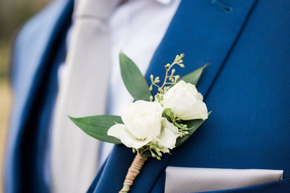 Two blooms boutonniere