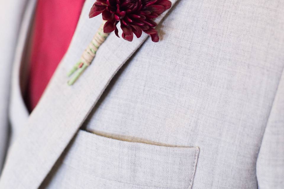 White wrist corsage