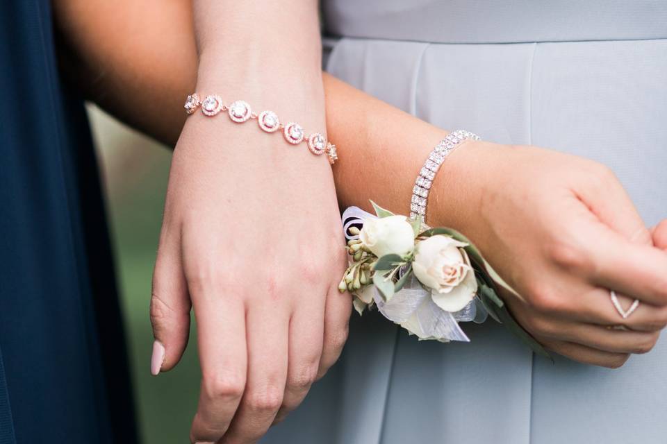 Blush corsage