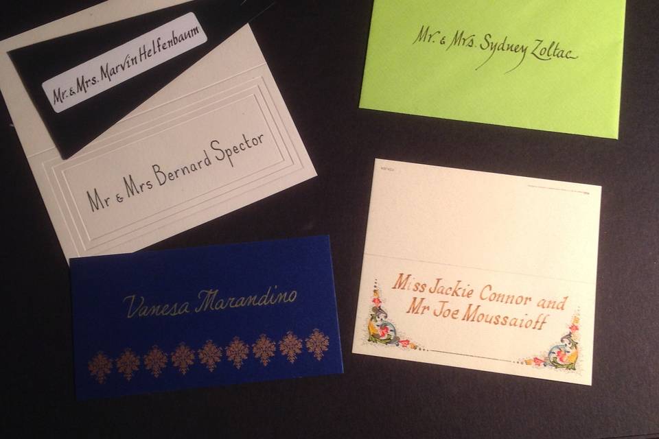 Seating cards