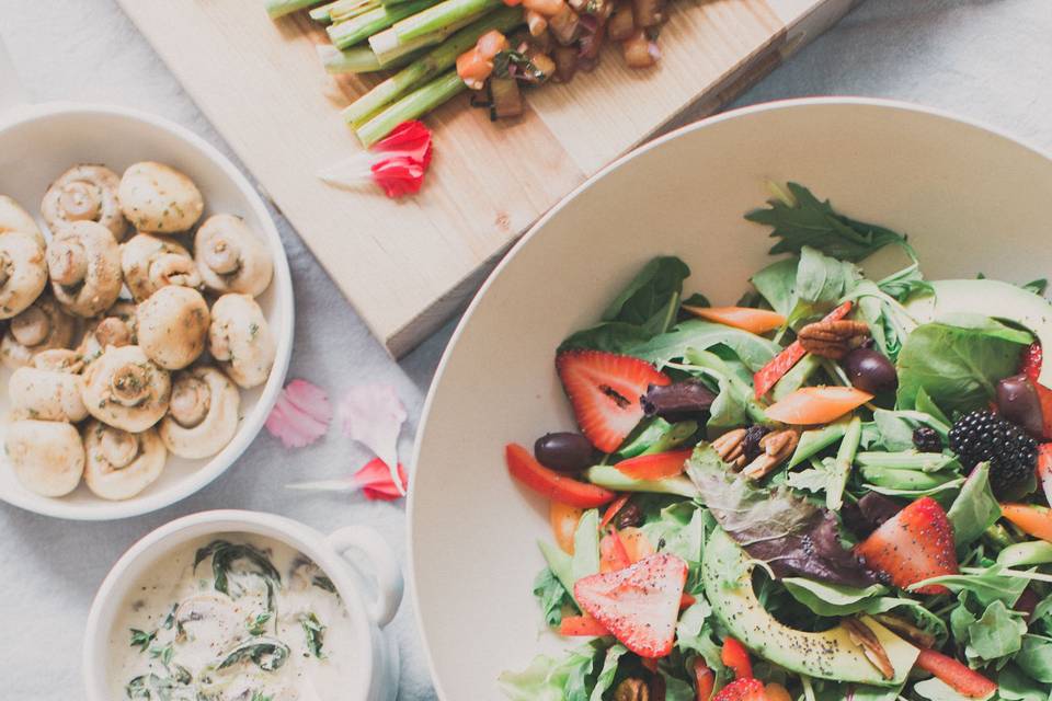 Assortment of salads