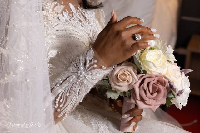 Soft, radiant bridal look