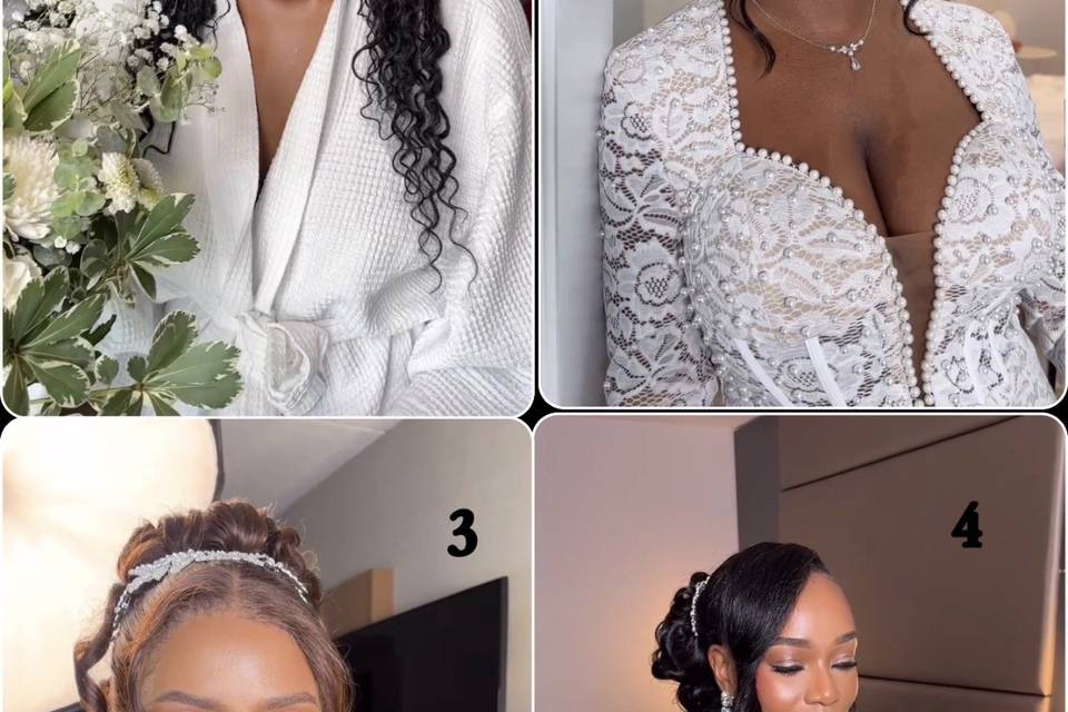 Skin focused bridal look