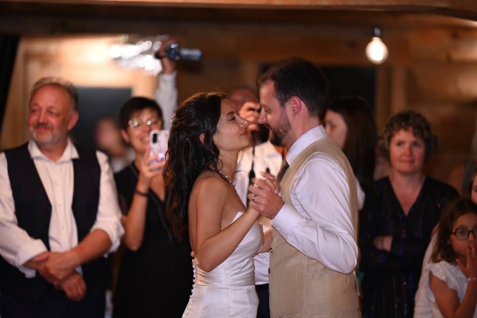 A beautiful bride and groom