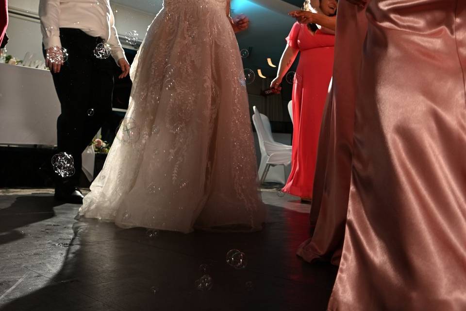 The bride runs the dancefloor