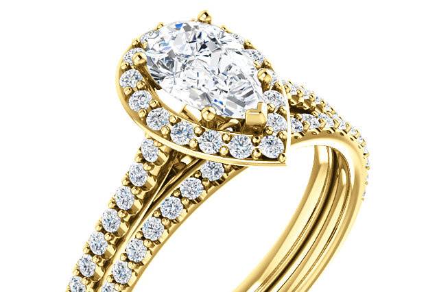 Yellow Gold Wedding Set