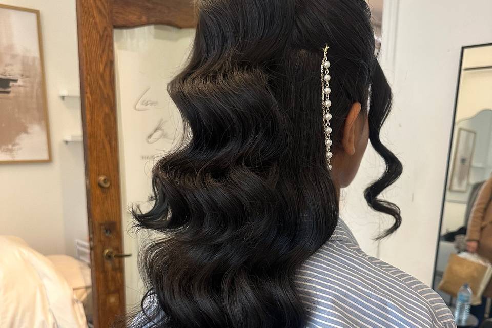 Styled Hair Up Half Down