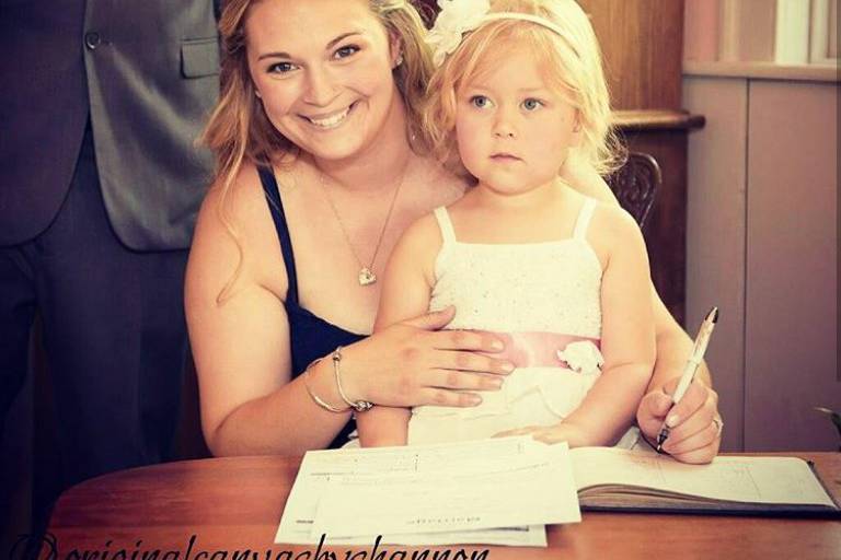 Flower girl and maid of honor