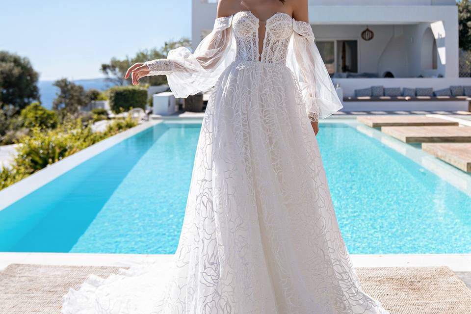 Wedding dress w sleeves