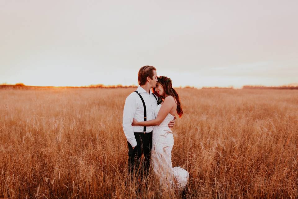 Sunset wedding in Headingley