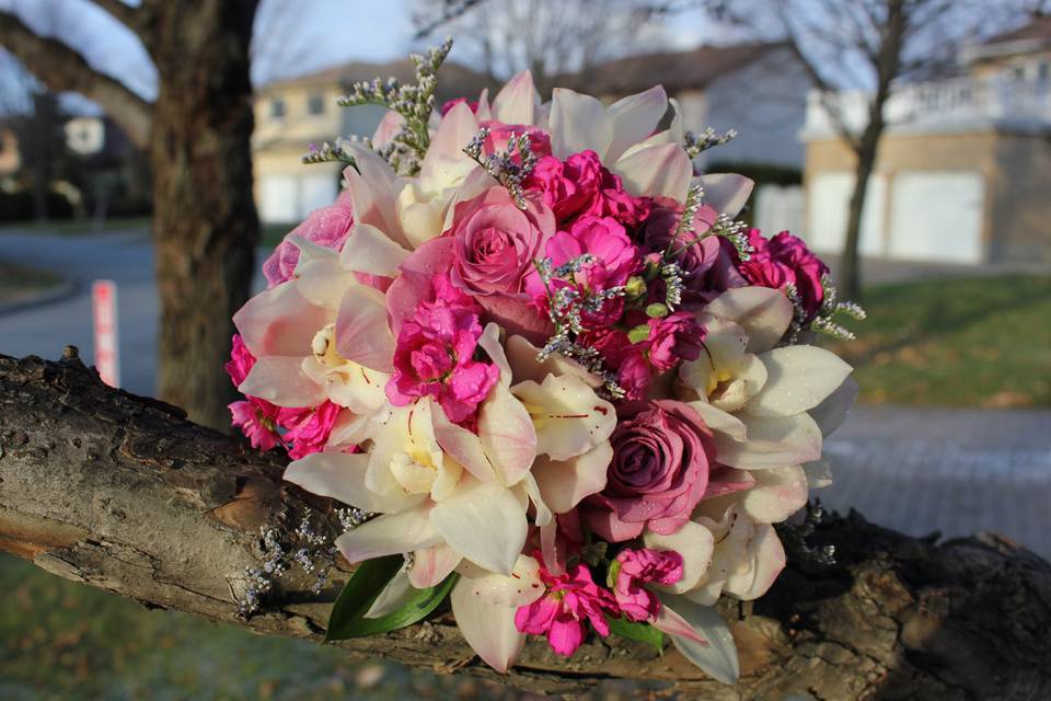 Peonies ranunculus bouquet