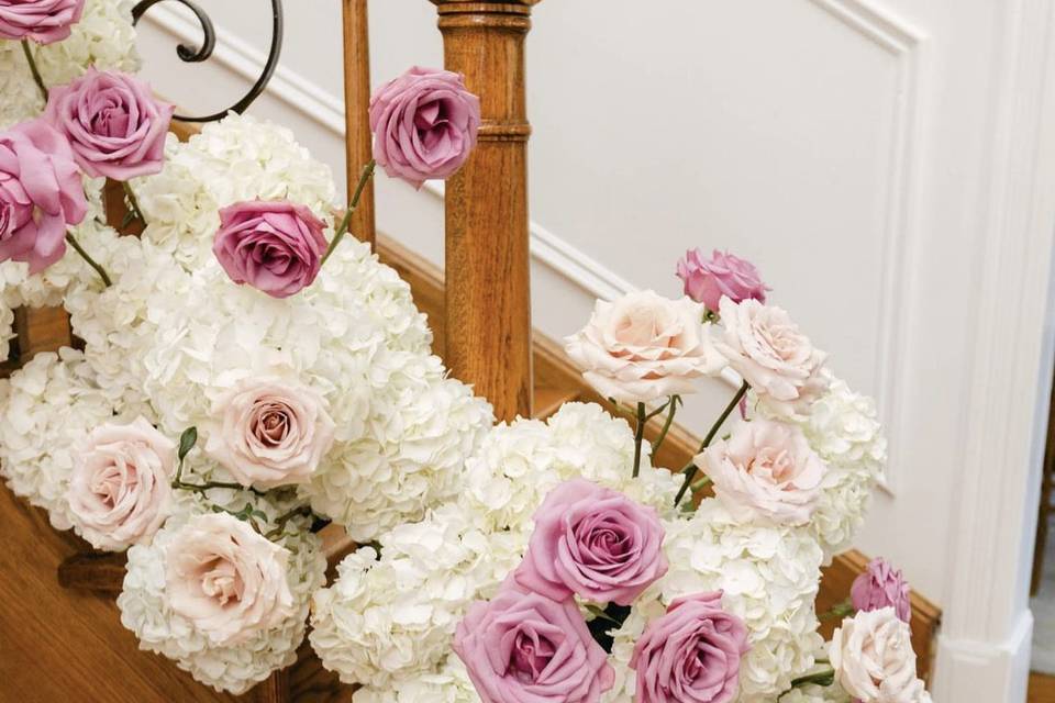 Staircase Floral Installation