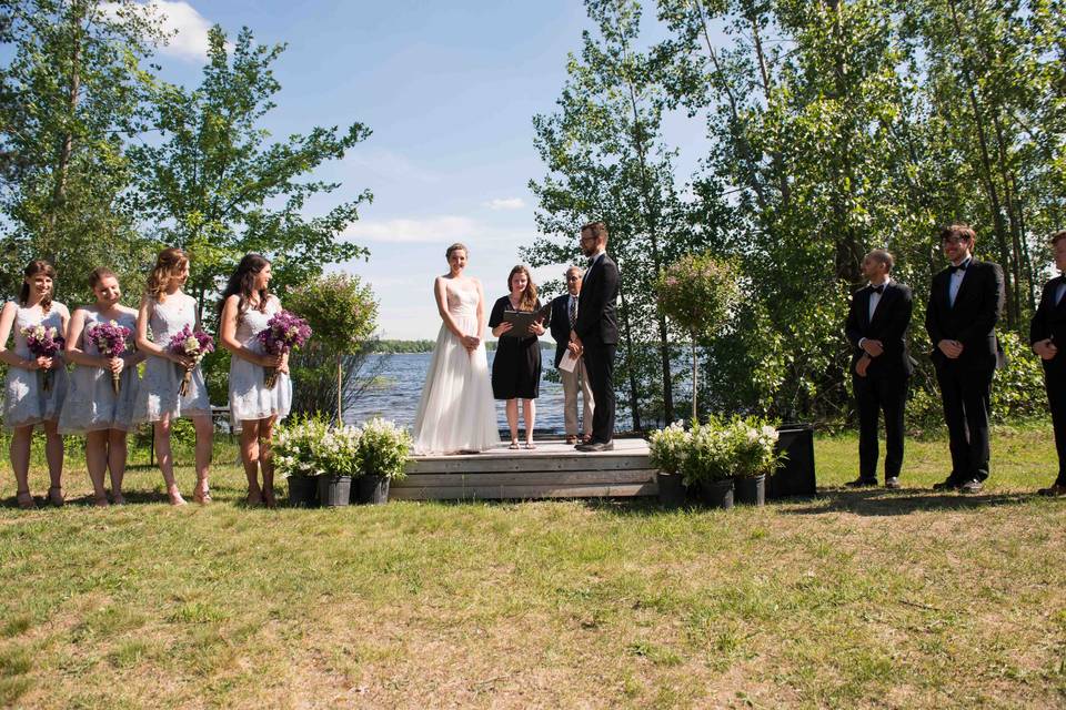 Lake side ceremony