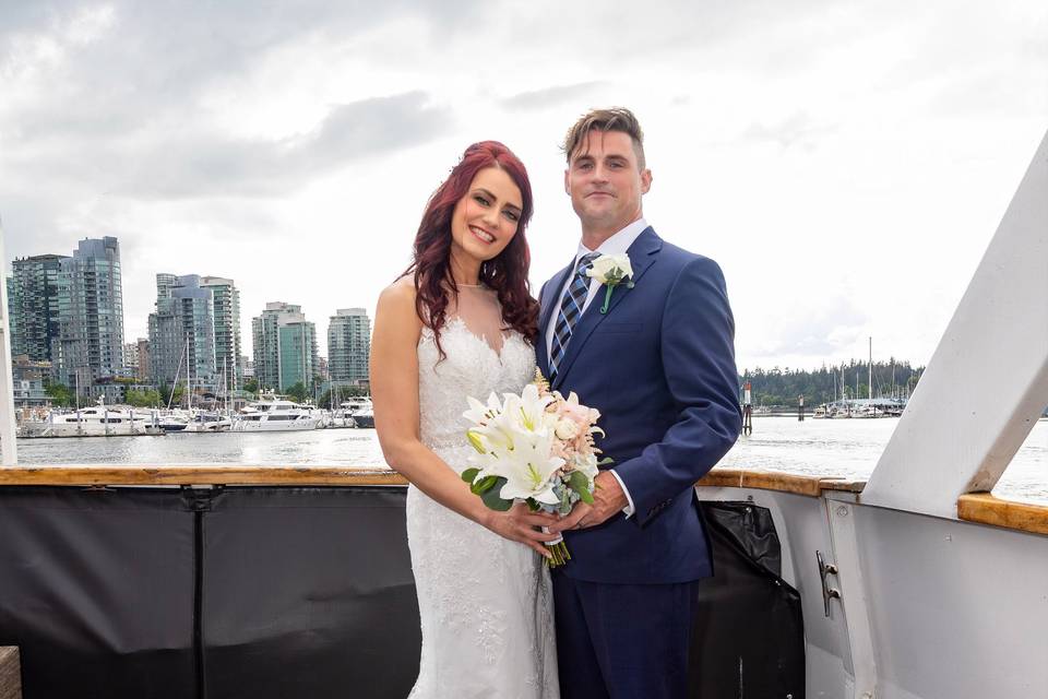 Nice boat wedding