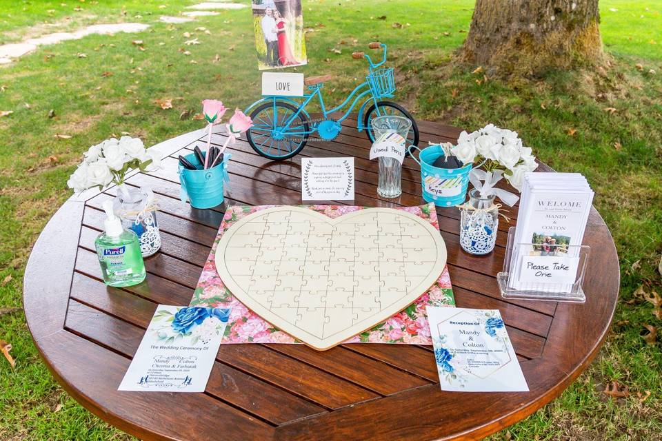 Langley wedding guest table