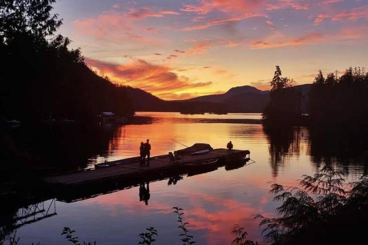 Sunset on our Private Dock