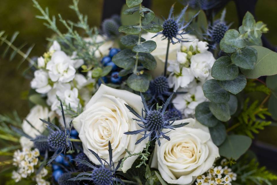 White and Blue bouquet