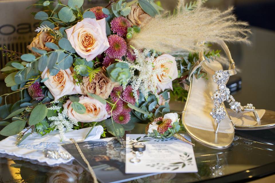 Peach wedding