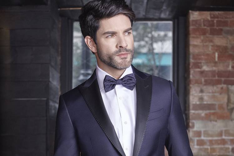 The navy tuxedo