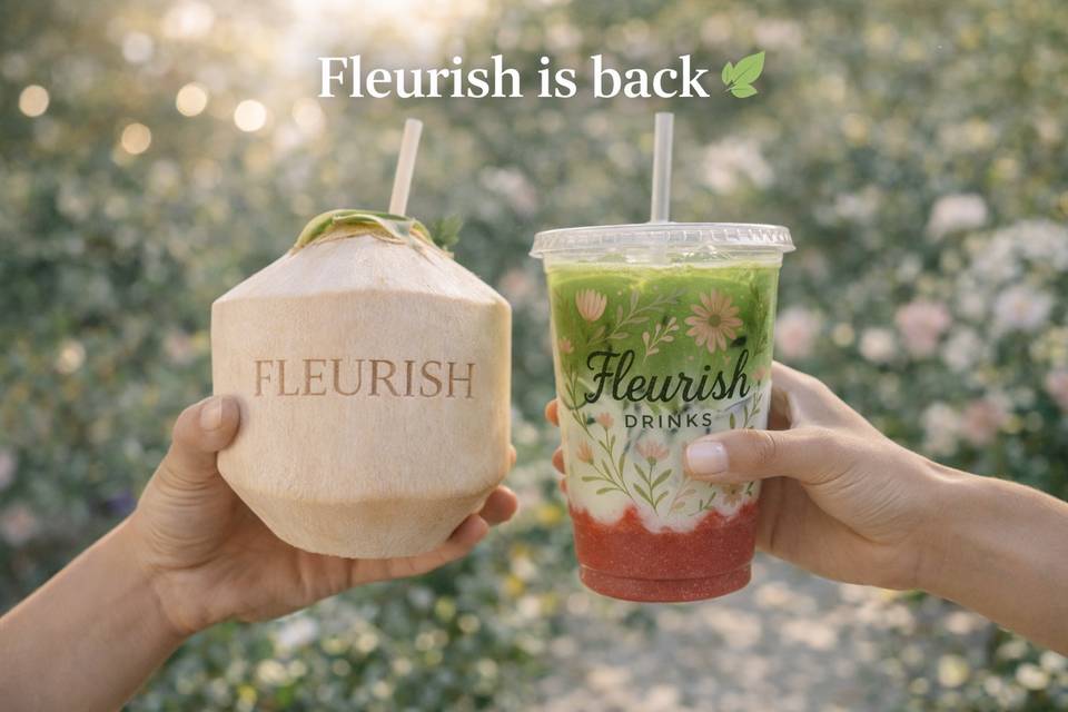 Our branded coconut + matcha