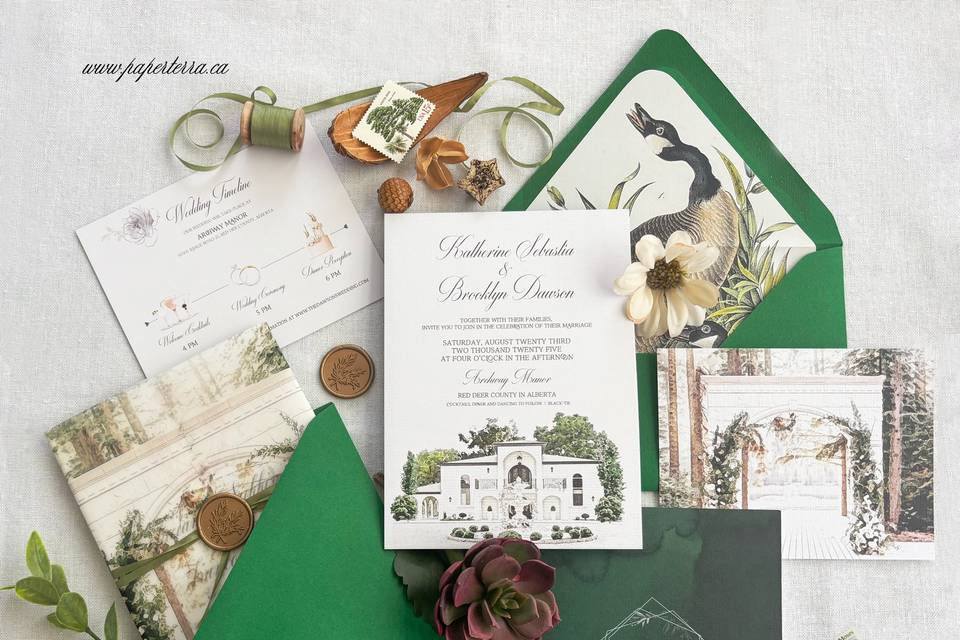 Archway Manor Wedding Invite