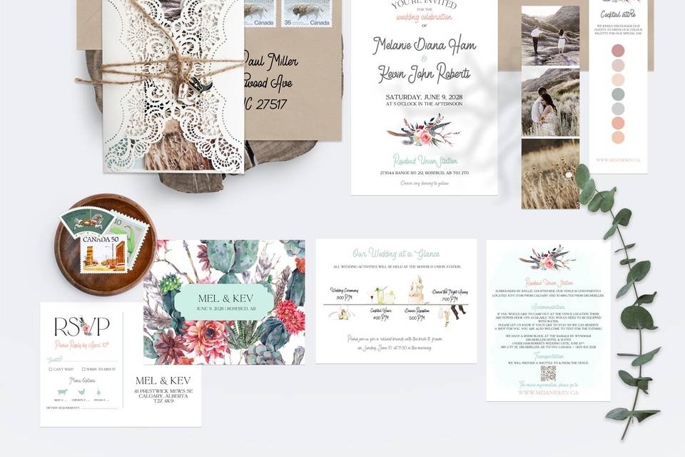 Badlands AB Wedding Invite