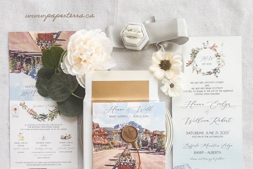 Banff Summer Wedding Invite