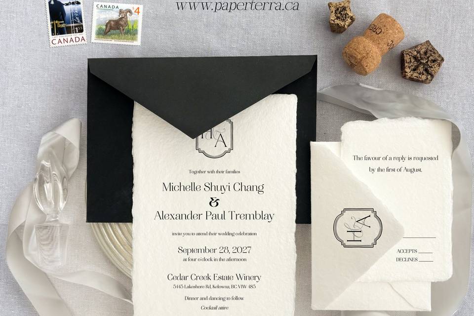Cedar Creek Wedding Invite