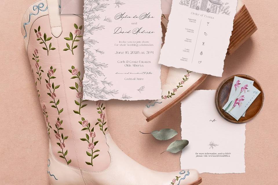 Cork & Crate Wedding Invite