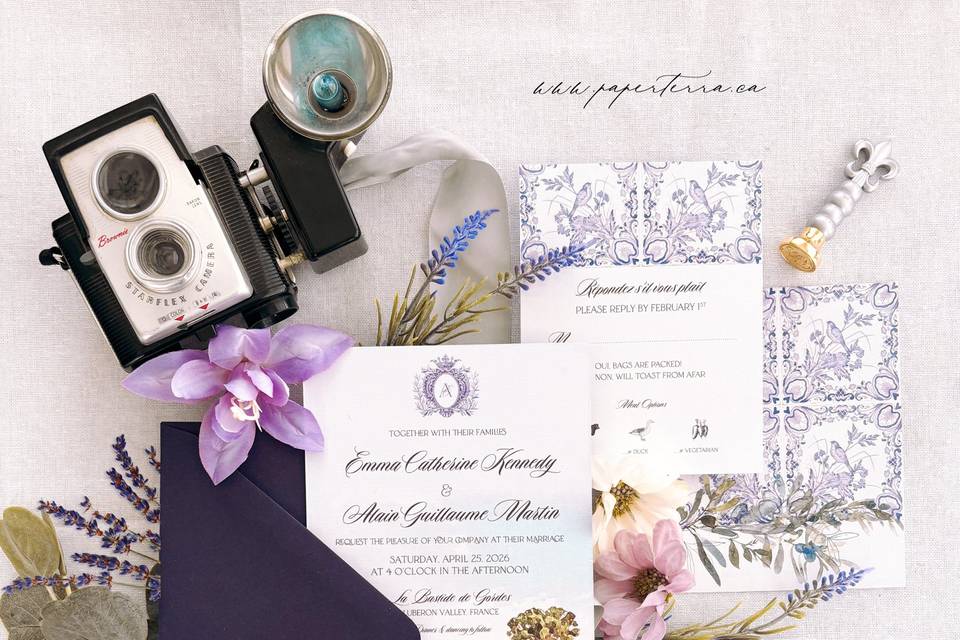 Gordes France Wedding Invite