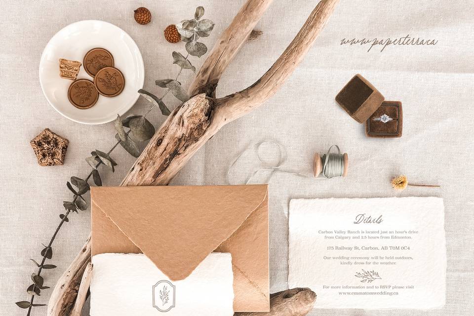 Alberta Prairie Wedding Invite