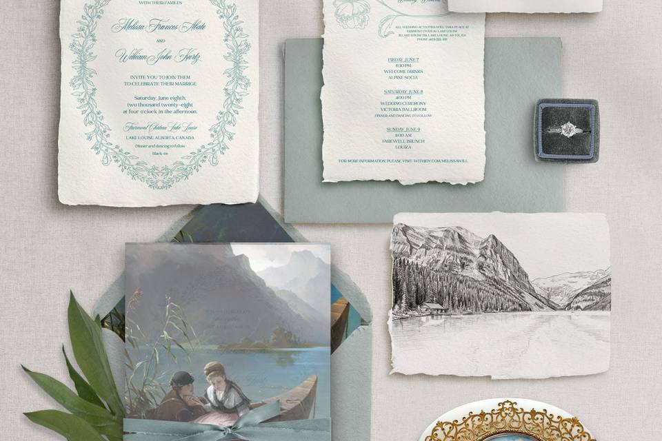 Lake Louise Wedding Invite