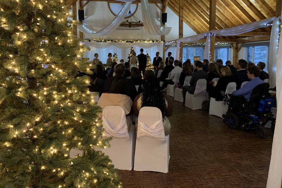 Winter indoor ceremony