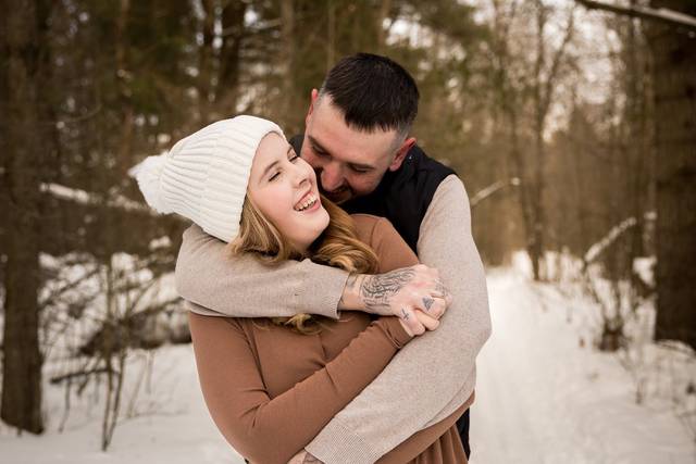 Cozy winter engagement