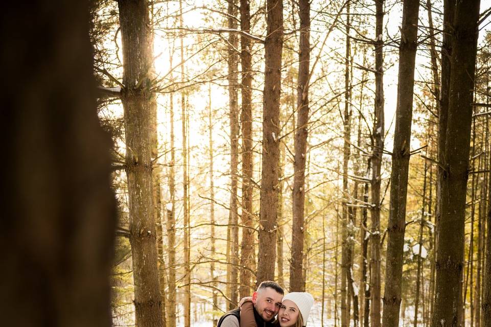 A winter engagement session