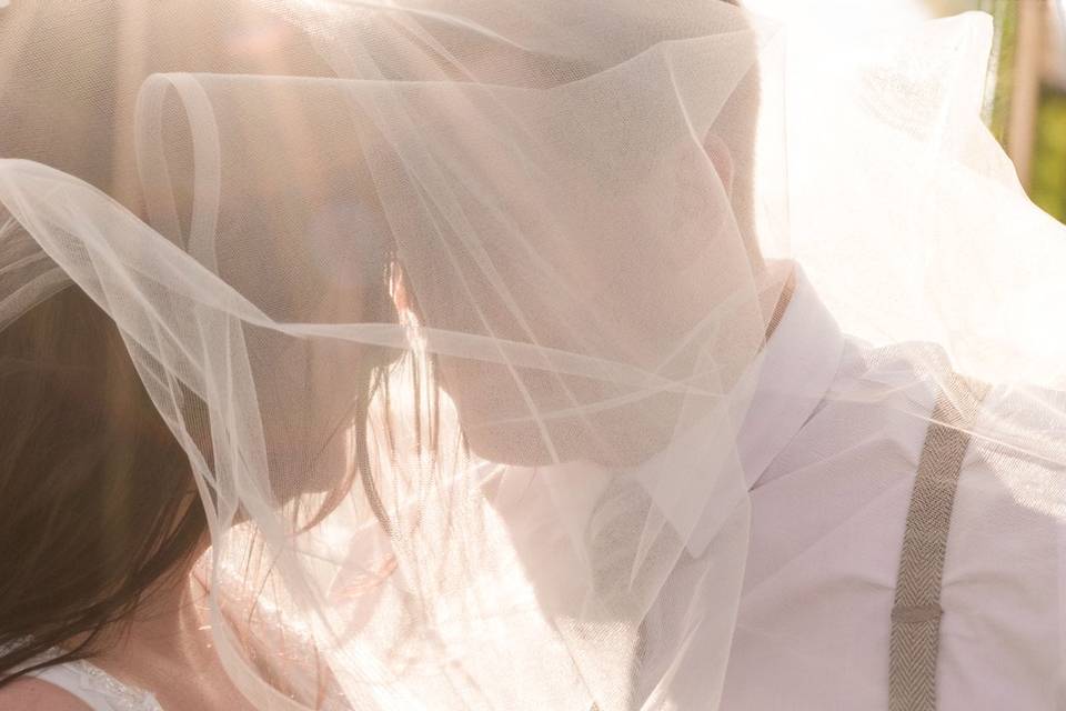 Sunny wedding portrait