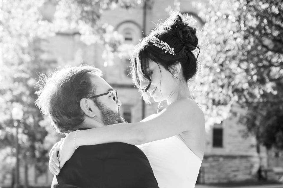 Summer portrait bride + groom