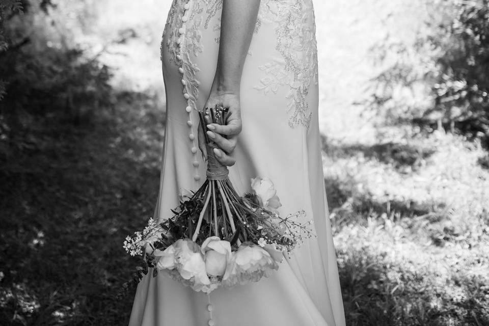 Black and white bridal