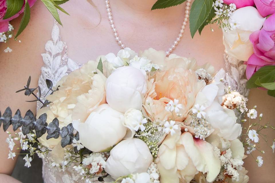 Bride with florals