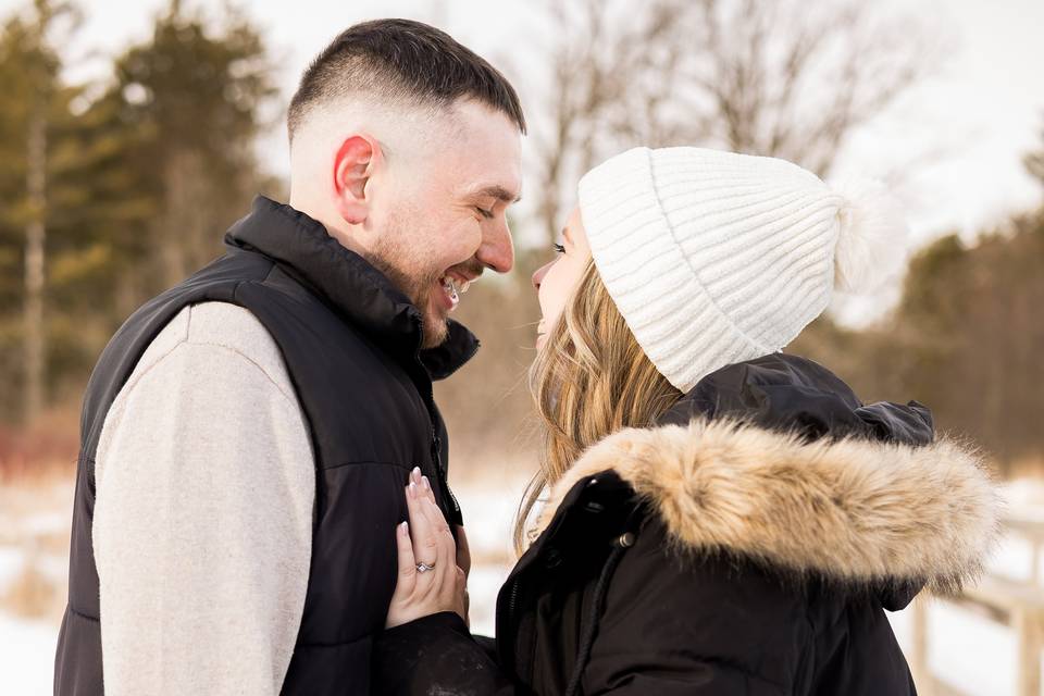 Winter engagement session