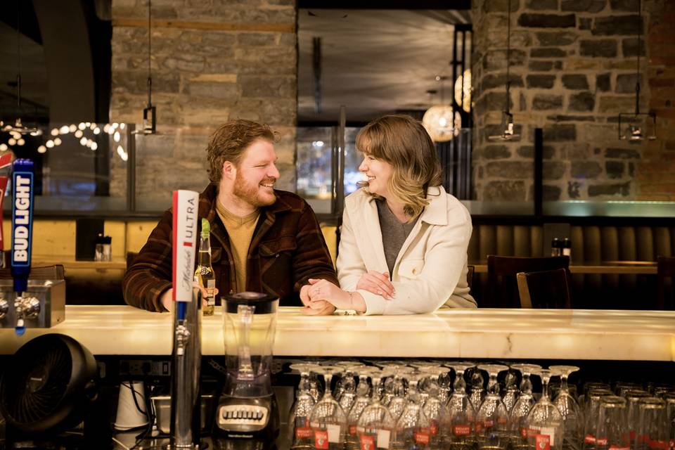 Downtown limestone engagement