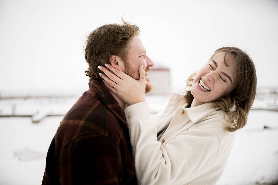 Couple laughing