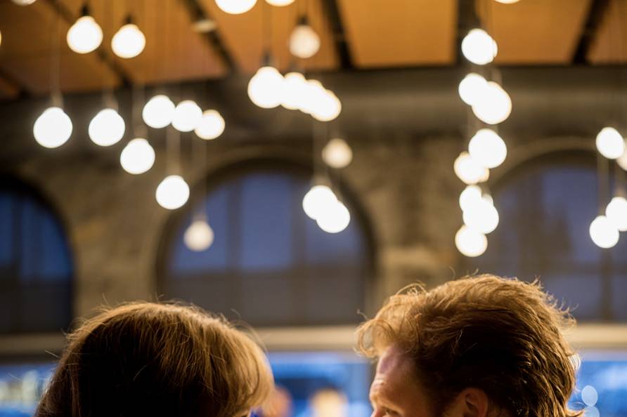 Romantic bar engagement