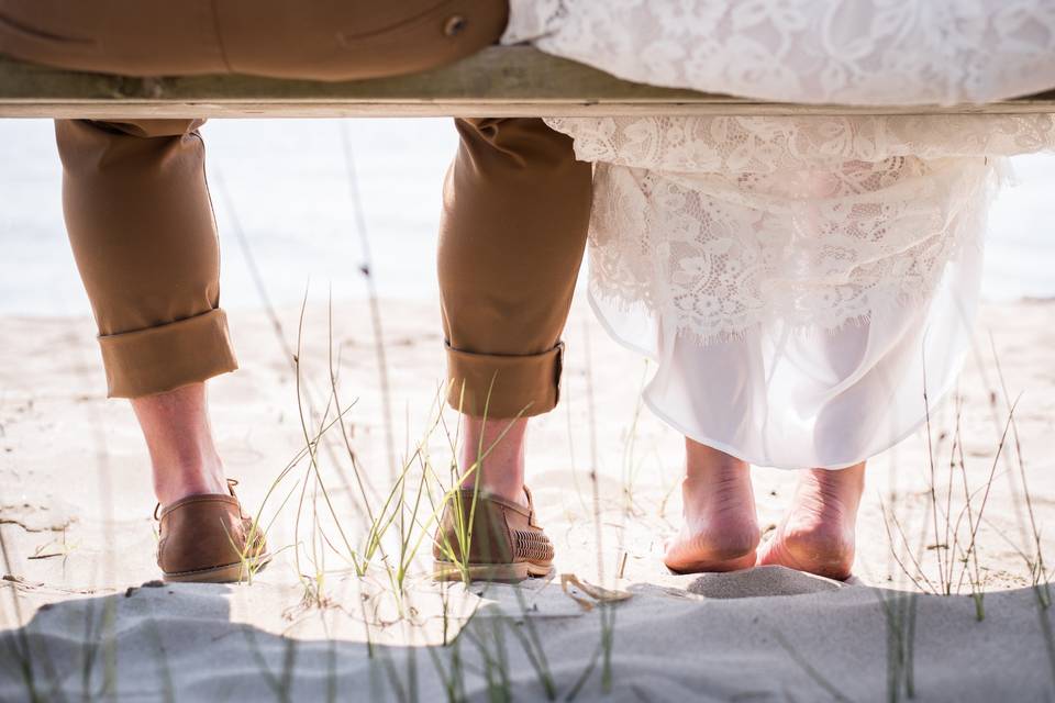 Feet in the sand