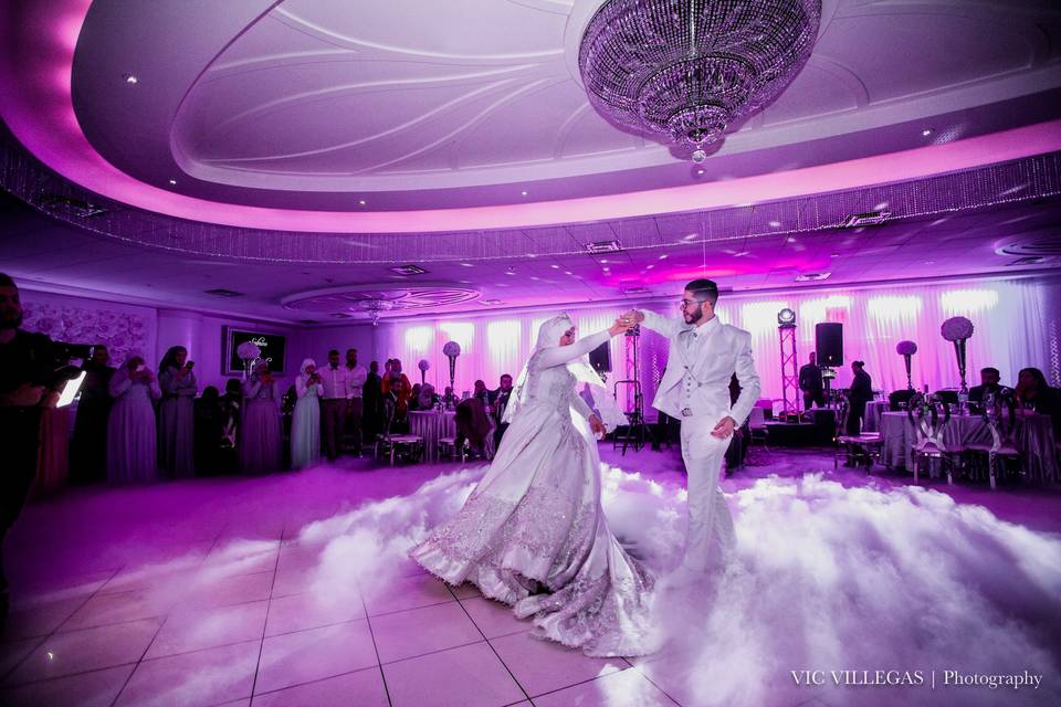 A first dance in white