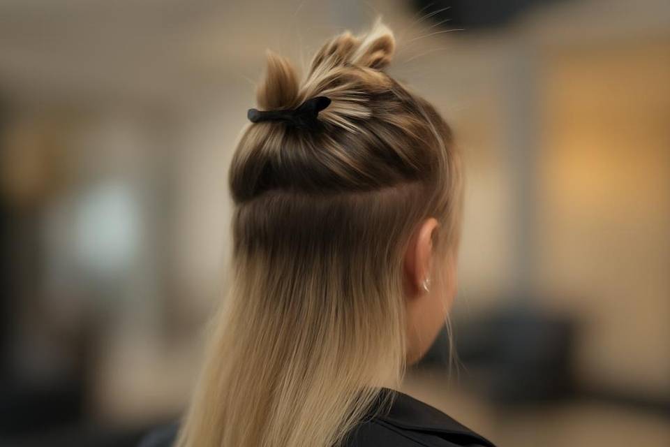 Hair Extensions Before