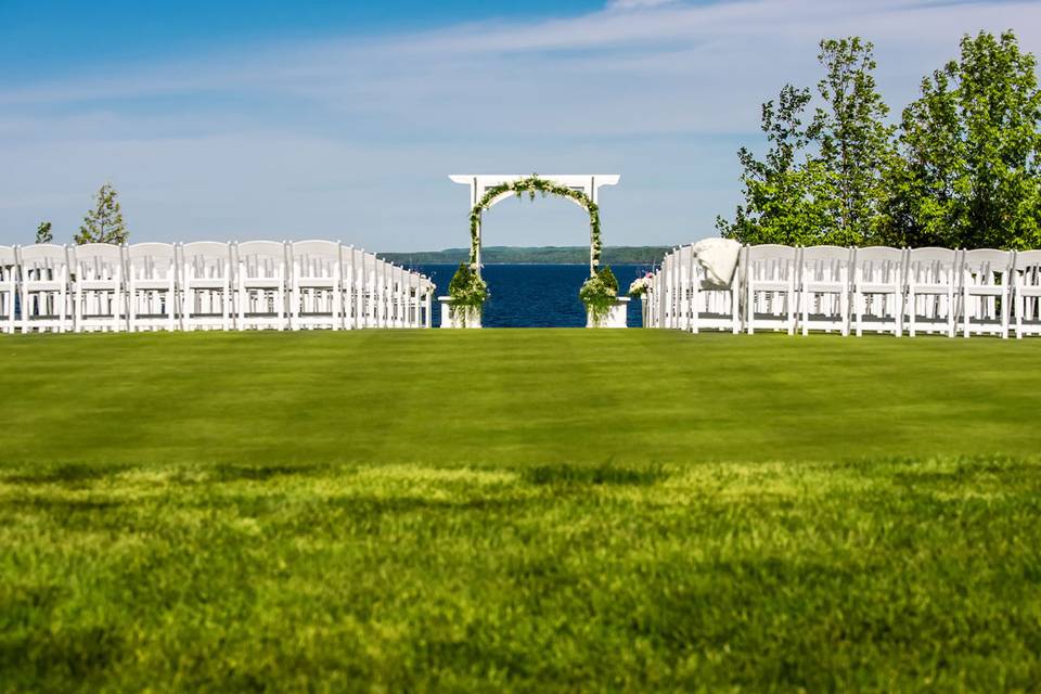 Set up for the ceremony